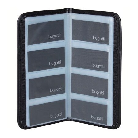 Bugatti Sedona Inc Bugatti BCC97358 Polyester Business Card Case, 5"L X 10"H X 0.25"W, Black BCC97358